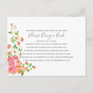Invitation Carte Postale Garden Floral Berry Baby shower Bibliothèque de ca