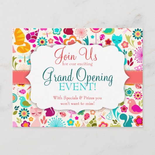 Invitation Carte Postale Garden Kitty Special Event (Devant)