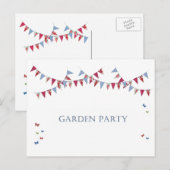 Invitation Carte Postale Garden Party / BBQ - (Devant / Derrière)