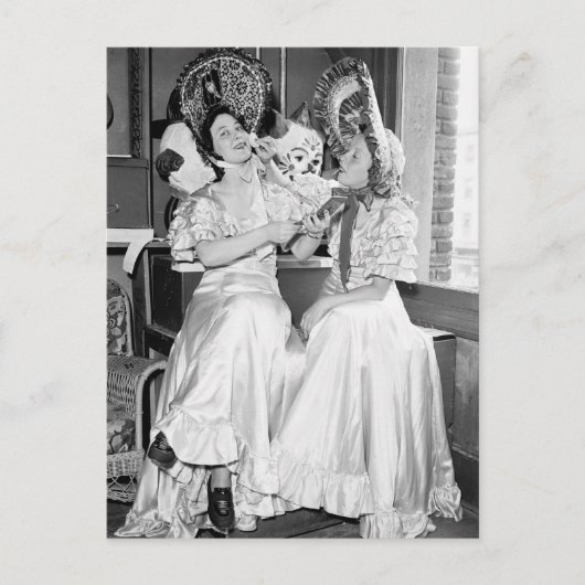 Invitation Carte Postale Gay 90's Party, années 1930 (Devant)