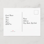 Invitation Carte Postale Géraniums rouges dans des pots en terre cuite (Dos)