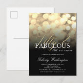 Invitation Carte Postale Glam Fifty & Fabrique Surprise Anniversaire (Devant / Derrière)