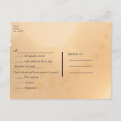 Invitation Carte Postale Glam Golden Ananas Elegant Mariage RSVP (Dos)