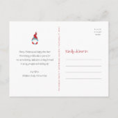 Invitation Carte Postale Gnomes de Noël moderne Fête Fête de Noël (Dos)