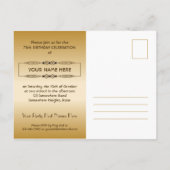 Invitation Carte Postale Gold 75th Birthday Meilleur cadre photo personnali (Dos)
