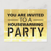 Invitation Carte Postale Gold Club Poster Houseéchauffement Party Invitatio (Devant)