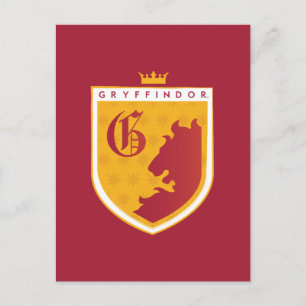 Invitation Carte Postale Gold GRYFFINDOR™ Cimier couronné