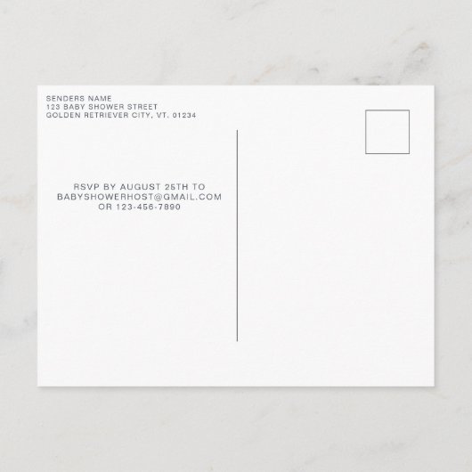 Invitation Carte Postale Golden Retriever Chien Chien Chien Chien Chien Mod (Dos)