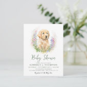 Invitation Carte Postale Golden Retriever Chien Chien Chien Chien Chien Mod (Debout devant)
