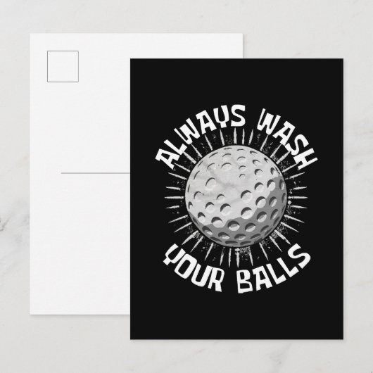 Invitation Carte Postale Golf-drole (Devant / Derrière)