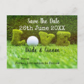 Invitation Carte Postale Golf Sauvegarder la date pour le mariage avec une (Devant)