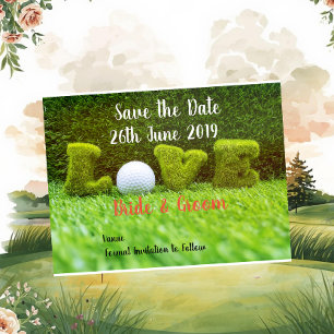 Invitation Carte Postale Golf Sauvegarder la date pour le mariage avec une