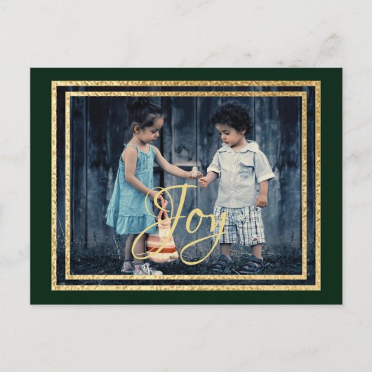 Invitation Carte Postale Golfs de Noël/Rouges/Encres verts (Devant)