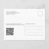 Invitation Carte Postale Grad 2025 Open House QR Code 3 Photos Graduation (Dos)