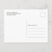 Invitation Carte Postale Grad Photo 2025 Script Graduation Party (Dos)