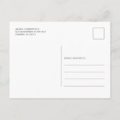 Invitation Carte Postale Graduation 2025 Blue Neon Grad Party (Dos)