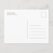 Invitation Carte Postale Graduation 2025 Elégant Grad Party (Dos)