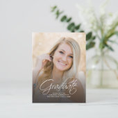 Invitation Carte Postale Graduation 2025 Photo Script Grad Party (Debout devant)