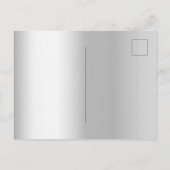 Invitation Carte Postale Graduation argent lavande eucalyptus floral (Dos)