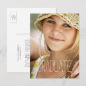 Invitation Carte Postale Graduation de fin d'études secondaires Moderne Pho (Devant / Derrière)