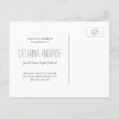 Invitation Carte Postale Graduation de fin d'études secondaires Moderne Pho (Dos)