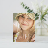 Invitation Carte Postale Graduation de fin d'études secondaires Moderne Pho (Debout devant)