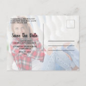 Invitation Carte Postale Graduation Enregistrer Date 4 Photo Parties scinti (Dos)