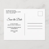 Invitation Carte Postale Graduation moderne blanche 3 Collage photo (Dos)