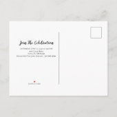 Invitation Carte Postale Graduation Party Moderne Gold et Black Ballons (Dos)