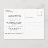 Invitation Carte Postale Graduation Rustique Personnalisé 3 Tableau noir ph (Dos)