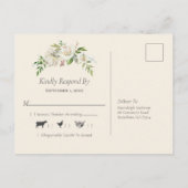 Invitation Carte Postale Grange Rustique Ancien Bois RSVP (Dos)