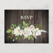 Invitation Carte Postale Grange Rustique Ancien Bois RSVP (Devant)