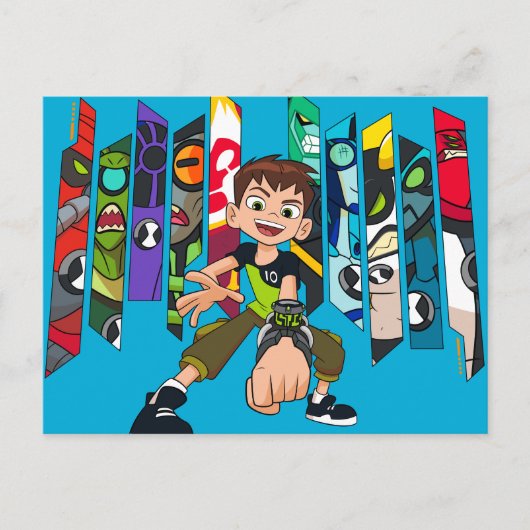Invitation Carte Postale Graphique de collection d'Aliens Ben 10 (Devant)