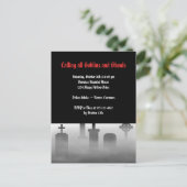 Invitation Carte Postale Graveyard brouillard cimetière déplaisant gothique (Debout devant)