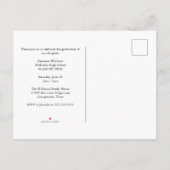 Invitation Carte Postale Green Class of 2026 Photo Graduation Party (Dos)