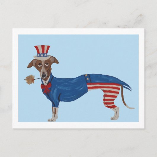 Invitation Carte Postale Greyhound Oncle Sam (Devant)