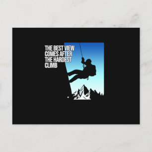 Invitation Carte Postale Grimpeur de Montagne Ascension la Plus Difficile A