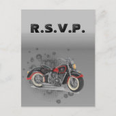 Invitation Carte Postale Gros rustique Motorcyle Biker Mariage rsvp (Devant)