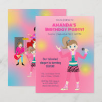 Groupe de filles de musique rétro Fête d'anniversa