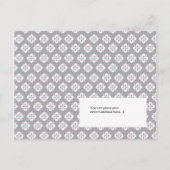 Invitation Carte Postale Grues Origami (Argent Rose) RSVP (Dos)