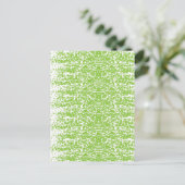 Invitation Carte Postale Grunge Lime Texture verte (Debout devant)