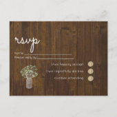 Invitation Carte Postale Gypsophila Babys Respire Mariage simple RSVP (Devant)