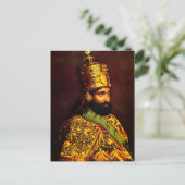 Invitation Carte Postale Haile Selassie - HIM - Rastafari - Postcard (Debout devant)
