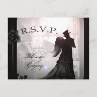 Halloween amoureux Silhouette Correspondant RSVP P