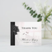 Invitation Carte Postale Halloween Black Gothic Merci correspondant (Debout devant)