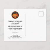 Invitation Carte Postale Halloween Costume fête aquarelle (Dos)