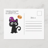 Invitation Carte Postale Halloween Enfants Costume Party Cute Éffrayant (Dos)