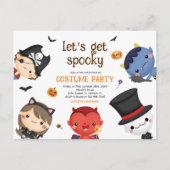 Invitation Carte Postale Halloween Enfants Costume Party Cute Éffrayant (Devant)