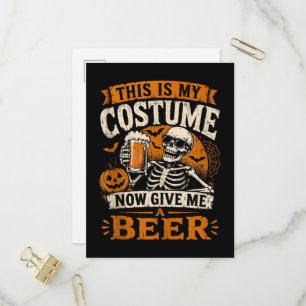 Invitation Carte Postale Halloween Maintenant Donnez-Moi Une Bière Drôle