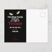 Invitation Carte Postale Halloween Party, Ghoulish Wine Goblets (Dos)